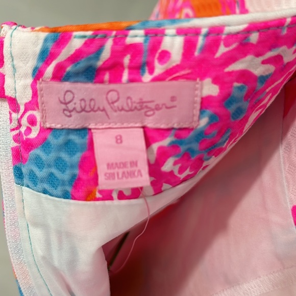 Lilly Pulitzer bright and happy colors SKORT  zipper back never worn w/tags - Picture 3 of 6